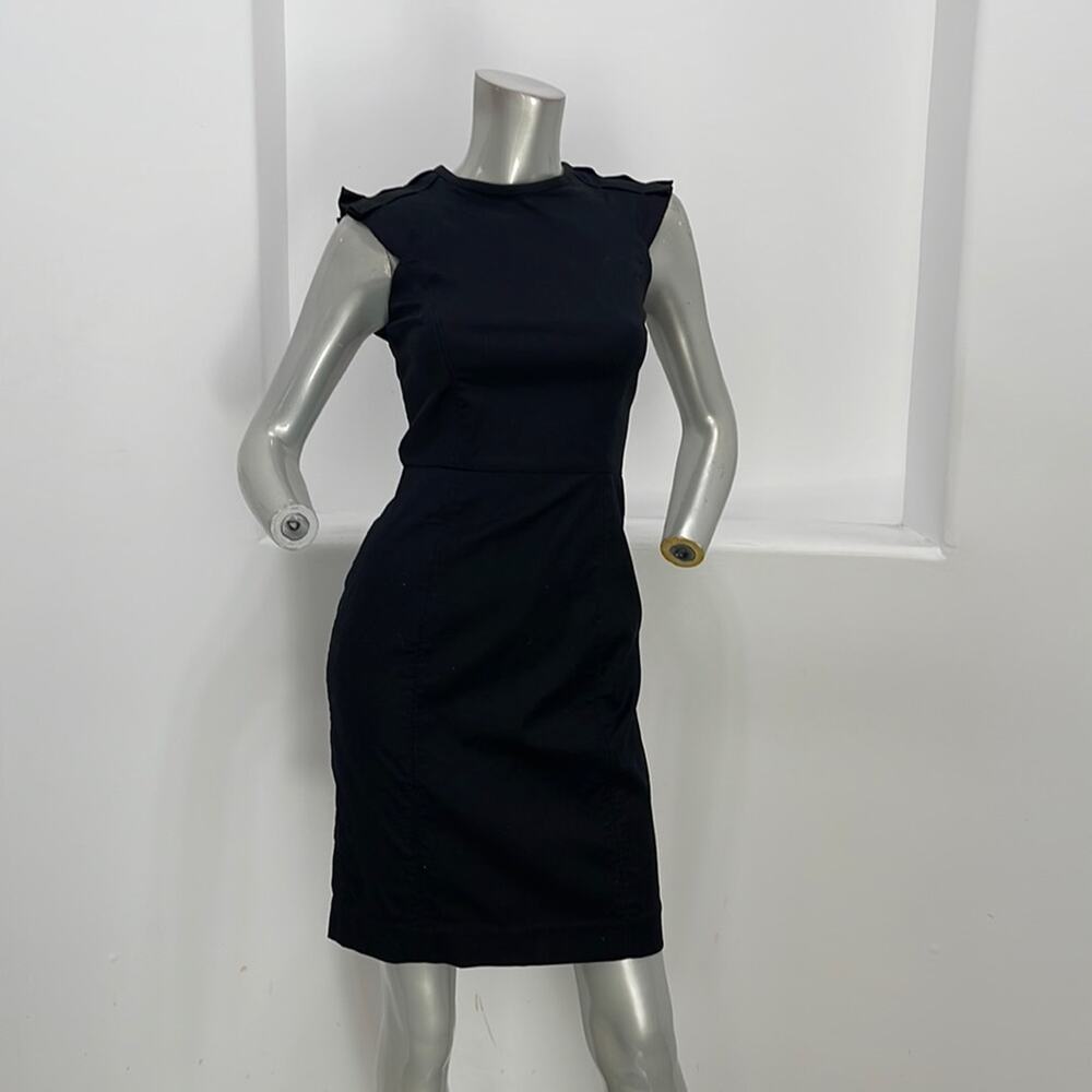Hoss INTROPIA  Short Sleeve Sheath Dress Black Cocktail Workwear Classic EUR 36